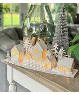 Light Up White Wooden Christmas Village Scene - $111.58 CAD