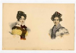 2 Prints I B Fischer 1940 Copyright 2 Ladies Per Print  - £13.39 GBP