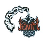 Penta Skull Bones Lucha Mask WWE Logo Necklace Chain 15&quot; Raised Textured... - $29.00