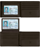 Genuine Leather RFID Bifold Wallet for Men Gift Box 2 ID Windows - €16,51 EUR
