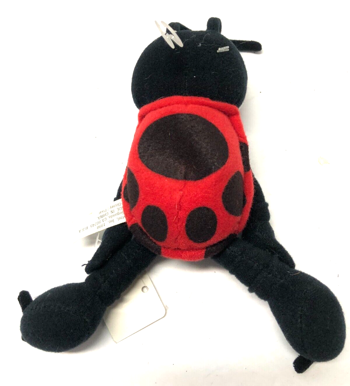 Disney FRANCIS Bugs Life Pixar LADYBUG 7&quot; Plush Mattel Vintage - $9.90