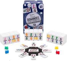 Regal Games - Double 12 Dominoes - Colored Numbers Set - Mexican Train G... - £22.67 GBP