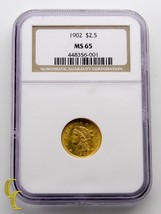 1902 Gold $2.50 Quarter Eagle Liberty Head Coin Graded by NGC MS-65 - €1.811,48 EUR