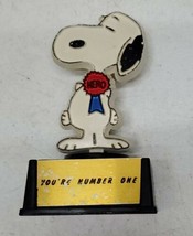 Vintage 1958 Snoopy Hero Trophy You&#39;re Number One by Aviva Charlie Brown - £14.93 GBP