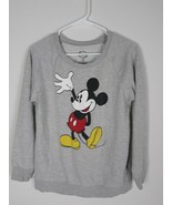 Disney Mickey Mouse Light Weight Sweatshirt Gray Womens Junior Size 11/13 - $297.75 MXN