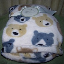 Lollypop Angel Plush Pink with Bears Baby Blanket 30&quot; x 40&quot; New - $10.77
