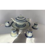 Japanese Rice Eye Dragon Tea Cup Floral Saucer Set Ceramic Rice Grain P170 - $67.50