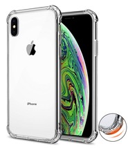 For iPhone XS Max XR Clear Transparent Shockproof TPU Bumper Case Cover - £5.46 GBP