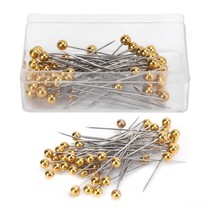 100Pcs Sewing Pins, Straight Pins Quilting Pins Gold Ball Head For Fabri... - $18.99