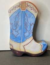 Cowboy Boot Shaped Trinket Tin - $7.25