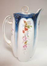 LOUIS PHILIPPE Limoges ca 1870 Beautiful 9&quot; Coffee Pot Hand Painted - £173.14 GBP