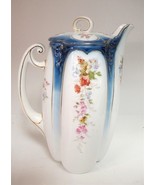 LOUIS PHILIPPE Limoges ca 1870 Beautiful 9&quot; Coffee Pot Hand Painted - £169.43 GBP