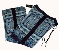 Adrianna Papell Draw String Floral Palazzo Pants Blues Greens NWT Wms MS... - $48.99