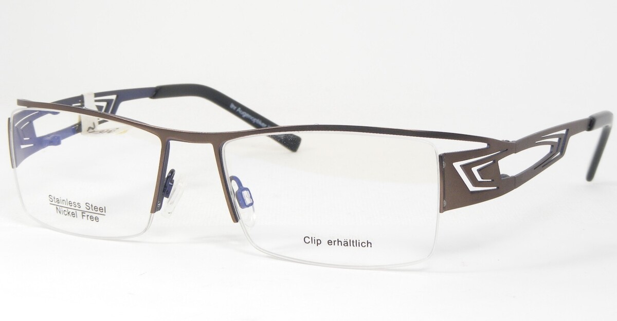 VISTAN Kruse 1487 2 Bronzant/Bleu Unique Rare Lunettes Cadre 53-16-120 G... - $66.22