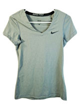 Nike Pro Compression T Shirt Top Womens Small Gray Knit Short Sleeve Pullover - £9.16 GBP