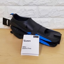Nike Swim Fins Adult Size XS / US 5-7 Black Blue NESS9171-919 Swimming  - $49.98