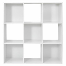 9-Cube White Closet Organizer Storage Shelves Save Space Bookshelves Dis... - $94.99