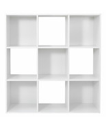 9-Cube White Closet Organizer Storage Shelves Save Space Bookshelves Dis... - £79.00 GBP