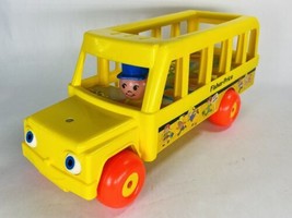 Vintage Fisher-Price Little People #192 School Bus No String - £19.74 GBP