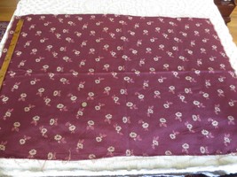 3633. 2 Pcs Woven Wine Floral Drapery/Upholstery FABRIC--Total 52&quot; X 7-1/8 Yds. - £30.67 GBP