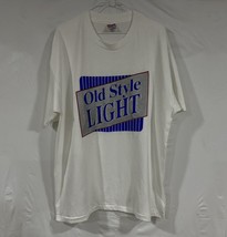 Old Style Light Beer Shirt Mens XL Vintage Single Stitch Hanes Heavy Weight - £18.56 GBP