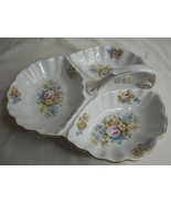 3 section Rose Floral Antique Reflections by Godinger Bowl Dish with Han... - $49.99