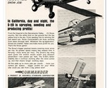 Print Ad Rockwell Standard Snow Commander Airplane Vintage 1966 Advertis... - $9.70