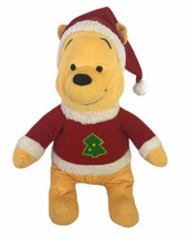 Disney Christmas Santa Hat Tree Sweater Winnie The Pooh Plush 20” - $13.80