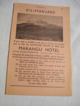 1960 Two sided Africa Ad Marangu Hotel, Tanganyika &amp; Hotel Girassol, Lou... - $8.99