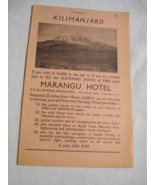 1960 Two sided Africa Ad Marangu Hotel, Tanganyika &amp; Hotel Girassol, Lou... - $12.32 CAD