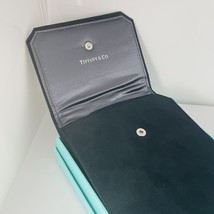 Tiffany Black Folding Suede Leather Necklace Presentation Blue Box Stora... - €165,31 EUR