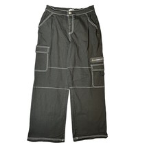 Rachel Paige Cargo Pants Womens Medium Black Utility Wide Leg Y2K Street... - $29.88