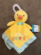 NWT Magic Years My 1st Easter Chick Rattle Lovey Security Blanket Plush 11”x11” - £14.66 GBP