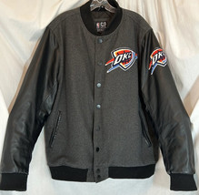 Oklahoma City Thunder Ultra Game Jacket Size XL Patches Leatherette Sleeve Mens - £28.00 GBP