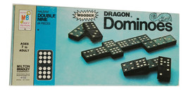 Vintage 1970 Milton Bradley Wooden Halsam Double Nine Dragon Dominoes 4132 - £12.16 GBP