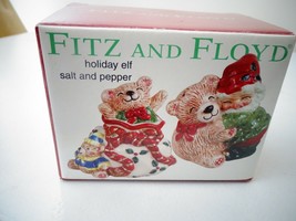 Fitz And Floyd Holiday Elf Salt And Pepper Shakers  - $13.48
