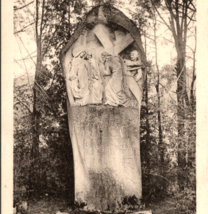 c1910 Way of the Cross Station IV Carved Stone Benoite-Vaux France Postcard - £15.60 GBP