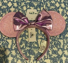 NEW Disney Minnie Mouse Metallic Ear Headband with Bow – Lilac - £26.50 GBP
