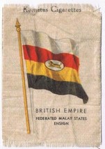 British Empire Federated Malay States Flag Kensitas Cigarettes Silk Trade Card - £3.15 GBP