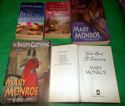 Lot of 5 Books Mary Monroe Vintage The Beach House Sweetgrass Red Light Wives - £13.95 GBP