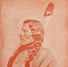 1891 White Thunder Cheyenne Red Plate Print Victorian Indian Wars Histor... - $29.99