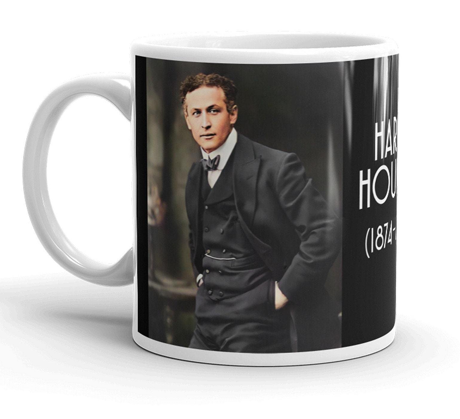Harry Houdini 11oz Glossy Coffee Mug | Magician | Magic | Old Hollywood Vintage - $14.45
