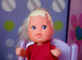 Barbie Krissy Princess Blonde Baby Doll Long Blonde Hair fits Loving Family RARE - £11.82 GBP