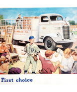 1947 Dodge Job Rated Trucks Advertisement Automobilia Lumber Co Baseball... - $40.93 CAD