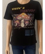 Womens T Shirt  Short Sleeve Casual Graphic Print Good Vibes Only Black ... - $9.57 CAD