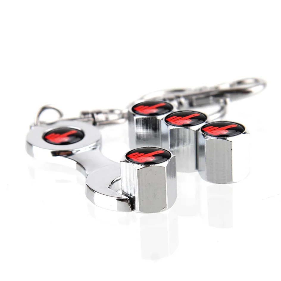 Ch keychain 4 pcs valve caps for mercedes benz w203 w205 w211 anti theft dustproof moto thumb200