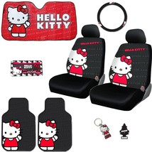 For Mercedes 9pc Hello Kitty Car Truck Seat Steering Covers Mats Accessories Set - £110.07 GBP