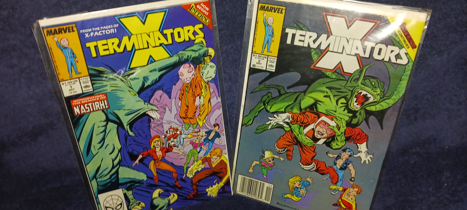 2) 1988 MARVEL COVERS, XTERMINATORS 1&amp;2-VF / COMBINED SHIPPING  - $14.99