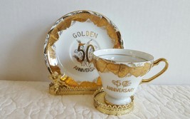 Vintage Norcrest 50 Golden Anniversary Cup and Saucer Made in Japan Excellent - £11.90 GBP