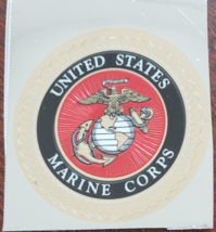 Two United States Marine Corp 1-7/8&quot; Metallic Gold Seal Emblem Stickers,... - $5.95